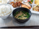 有機大豆を使用したお味噌汁でほっと一息♪