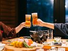 【別棟1階/和食レストラン-ヌプリ-】聞こえてくるのは「乾杯」の声。