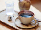 喫茶メニュー・オリジナルブレンドコーヒ☆備前焼のカップでご提供いたします。