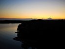 ある日の夕景。多摩湖と富士山と…