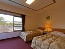 眺望は駐車場向き_エコノミーツインルーム