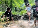 ひるがのマス園にて水遊びはいかがですか