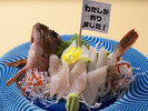 釣れた魚料理(カサゴのお造り)