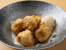 オプション料理「太刀魚と旬菜のさつま揚げ」9月〜11月