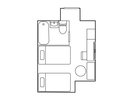 【ツインスタンダード1】客室平面図