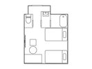 【ツインスタンダード2】客室平面図
