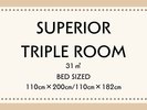 【禁煙】スーペリアツイン+エキストラベッド1台≪31�u≫