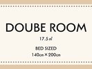 【禁煙】ダブルルーム≪17.5�u≫