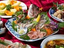 【卓袱料理】華やかな卓上に並ぶ品々は、皆さまで囲む和やかなひとときにぴったりです。