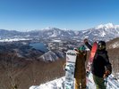 山頂から妙高方面の景色