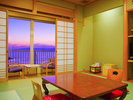 オーシャンビュースタンダード客室一例。美しい海景色・夕景がご覧頂けます。