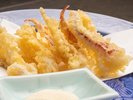 「一本槍」の後造りはゲソ天が人気!(塩焼きにもできます)