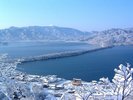 雪化粧をした天橋立