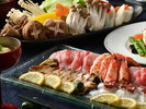 ご夕食 海鮮しゃぶしゃぶコース・ローストビーフ付き(ー例) ※写真の海鮮・野菜は2名様盛りです
