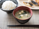有機大豆を使用したお味噌汁でほっと一息♪