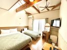 【露天無/禁煙】別館 Wベッド+シングルベッドのマルチツイン