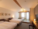 ■スーペリア和洋室(ツインベッド+和室6畳)1〜5名【禁煙】