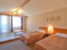■和洋室(ツインベッド+6畳スペース)1〜5名【禁煙】