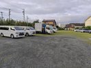 第二駐車場4t車10台まで駐車可能。