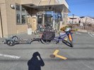 災害に強い自転車の一貫で荷物が載せれるように改造しました。