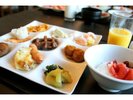 朝食バイキングの一例