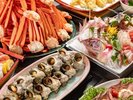 《夏》サザエの壷焼き、紅蟹のボイル、お造り等、豊富な海の幸をご用意しております。