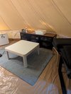 プライベートキャンプ場テント内