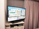 【40型液晶TV】館内の混雑状況の視聴やルームシアターの視聴が可能です。