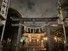 【白山神社】ホテルより電車で20分。樹齢600年の御神木がある神社です。夜のライトアップが神秘的です。