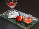 お食事一例(デザート「さくらんぼシャーベット 桜甘酒ゼリー 季節の果物」)