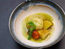 お食事一例(煮物「春の炊き合わせ 菜の花餡」)