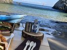 プライベートビーチにて