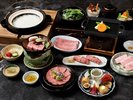 ご夕食の一例「飛騨牛づくし」最高級の飛騨牛のお料理が5品ついた豪華な会席料理となっております