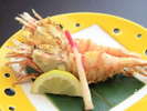 鬼海老は、塩焼きで