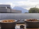 朝食会場から富士山