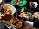 鱈白子の朴葉焼き/寒鱈の膳