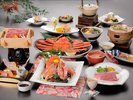 カニと肉の共演(一例)