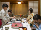 *しゃぶしゃぶ会席は、但馬牛のお肉が美味しい〜!