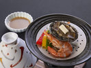 *夕食_鮑の茶碗蒸し(一例)