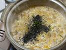 *夕食_カニ鍋〆の雑炊(一例)