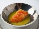 ◆フレンチコース「オホーツクキンキ サフランと浅利のソース」 ※夕食イメージ