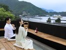 屋上足湯◆土肥温泉を使用しております