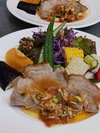 大人気の栃木産もち豚のソテー。和風トマトソース。お肉がさっぱりと食べられます!