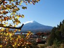 【外観】秋空に映える富士山。