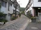 民宿街の石畳