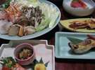 紅葉狩りと木のこ鍋プラン料理の一例