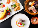 お子さまランチイメージ(夕食)可愛いデザートプレートはじめ、オムライスや海老フライにハンバーグも