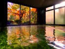 *大浴場(紅葉)/敷地内の落葉樹の紅葉をご覧いただけます