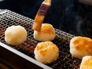 朝食ライブキッチン:舞茸味噌の焼きおにぎり
