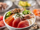 夕食:亀の井オリジナル 山海勝手丼